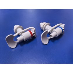 Кран для кулера DT-F3C (комплект из 2-х штук, горячая + холодная вода), нажимается кружкой