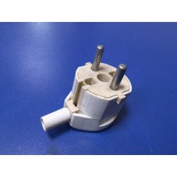 Вилка угловая с заземляющим контактом разборная 16A