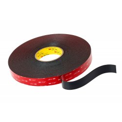 Лента клейкая двусторонняя высокотемпературная VHB ширина-6мм толщина-1.1мм, серая 3M