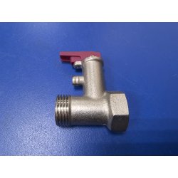 Клапан предохранительный 1/2" 7 бар (0.7 MPa) EDISSON Бардовая ручка ЭдЭБ04197