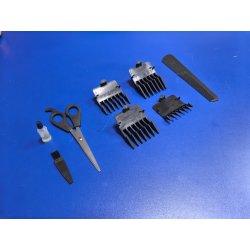 Набор машинки для стрижки Pioneer HC01AC (4 насадки: 3/6/9/12мм. Щёточка. Ножницы. Расчёска. Масло)