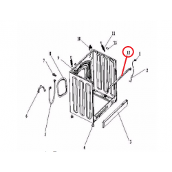 Траверса PA5.06.00.003M (кронштейн верхний) стиральной машины Hansa 8036543