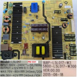 Power Board 168P-L5L017-W3(5800L5L017-W300) для модели GoldStar LT50T450F RevV1R04 PB0301