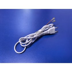 Шнур сетевой L=120см белый с подключением на плату Scarlett (Сечение 2х1мм)