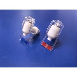 Кран для кулера DT-F2C (комплект из 2-х штук, горячая + холодная вода), нажимается кружкой