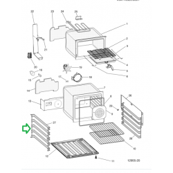 Держатель противней левый плиты Ariston 142394