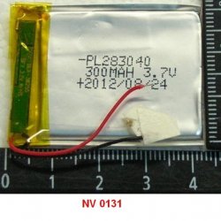 АКБ УНИВЕРСАЛЬНАЯ 40*30*2mm 3.7v 300mAh 2pin используется в видеорегистраторах Supra SCR-533 NV0131