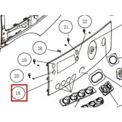 Декоративная вставка панели управления (decorating plate) стиральной машины Haier HWD70 0020507064AW