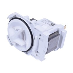 Насос сливной Electrolux (мотор без улитки) квадратный, 3 защёлки + 2 винта, выводы назад раздельно