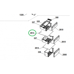 Стеклополка 401х288х4мм верхняя морозильного отделения холодильника Beko RCNK270K20W
