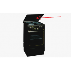 Крышка верхняя плиты Gorenje E774B (цвет коричневый) 609296