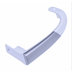 Ручка в сборе двери ХО Beko K60320N белая с серебром верхняя 4326380900 в/з 4326391001