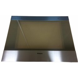 Стекло духовки наружное Hansa 595*462мм, ручка - 435мм, 2 элемента из нерж. снизу и сверху 9060622