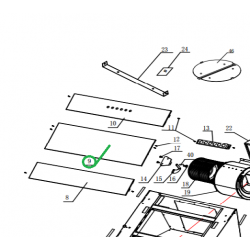 Панель лицевая открывающаяся.вытяжки Haier стекло чёрное HVX-W692GBA 0530056378