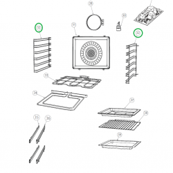 Решётка духового шкафа (направляющие для протвиней духового шкафа Haier HOQ-P16AS5SX 0290100426