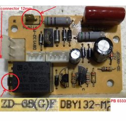 Плата питания (PB) Power Board ZD-68(G)F DBY132-M conn 12mm, для SupraTPS-3001/Econ ECO-401TP PB0333